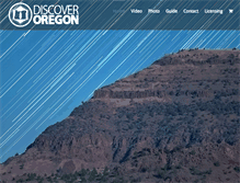 Tablet Screenshot of discoveroregon.org